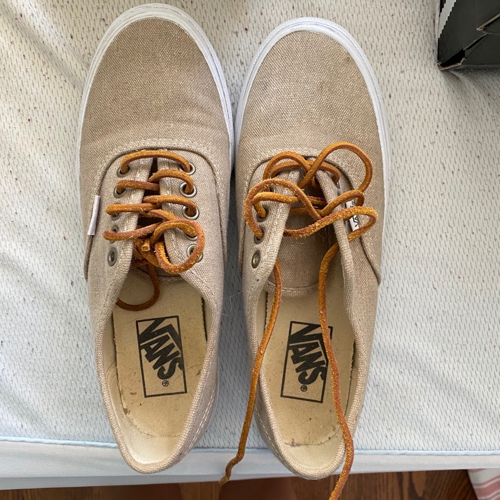 Vans with leather laces